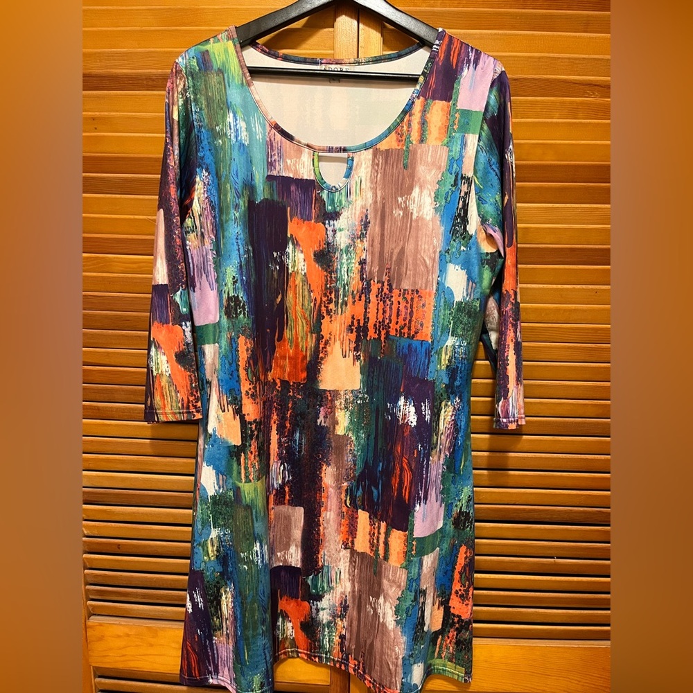 Adore Multicolor Abstract Dress